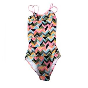 Girls Geometric Kids Swimsuit size 12